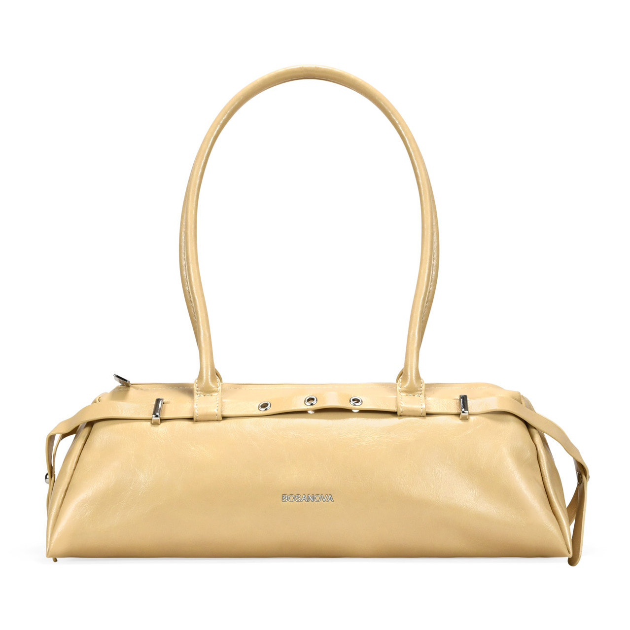 Bolso de hombro burdeos con cremallera