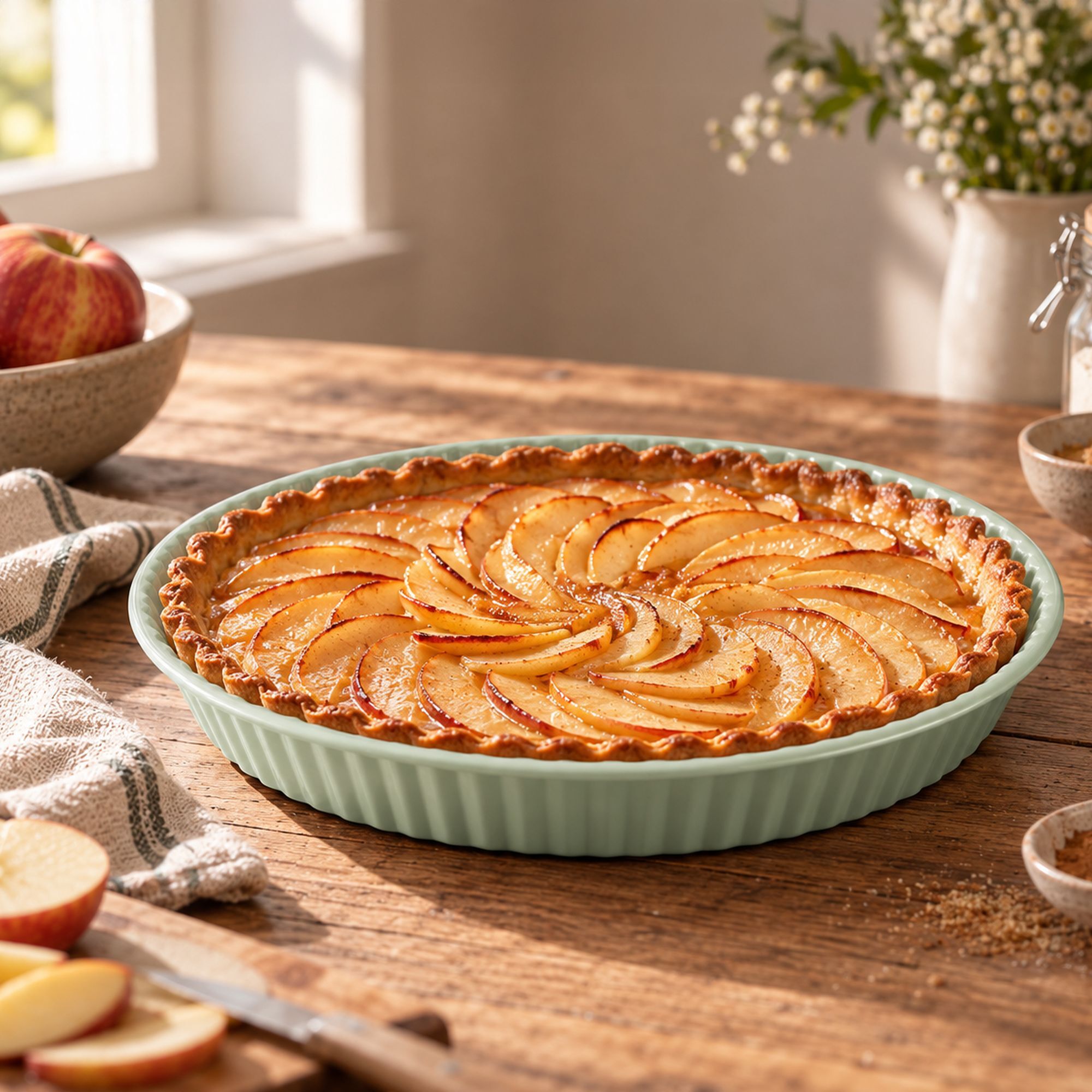 Moule à tarte en acier carbone céladon 28cm COLORAMA