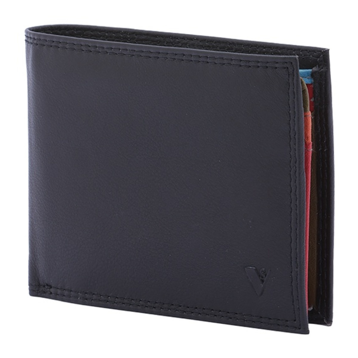 Portafoglio uomo in vera pelle - Modello False - Casual - 10.0 x 12.0 x 3.0 cm