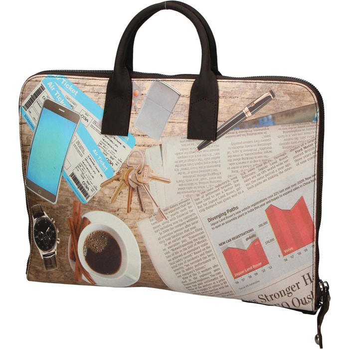 Borsa a mano da donna - Modello Michela - Vera pelle - 28.0 x 40.0 x 3.0 cm