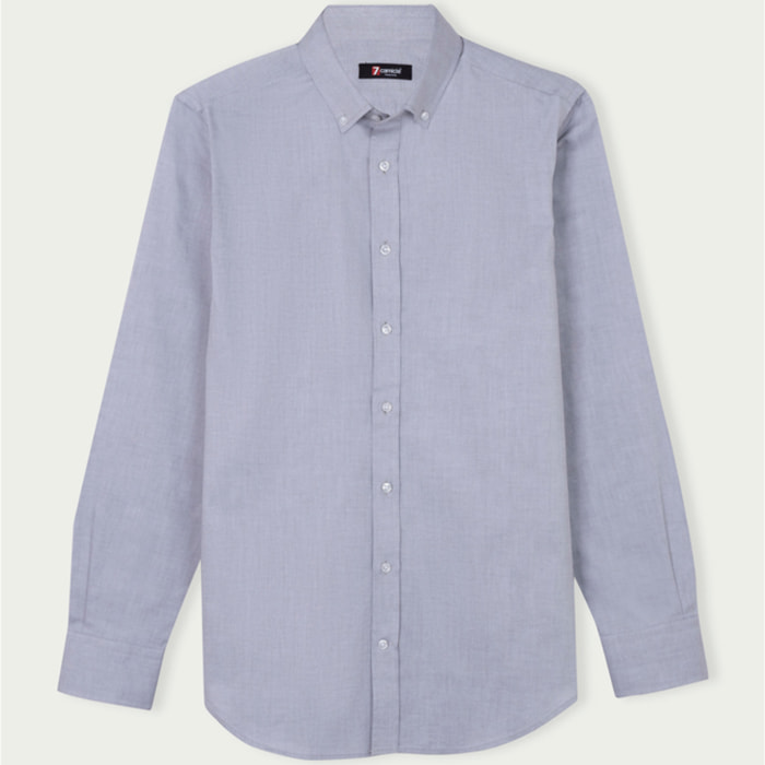 Camicia Uomo 1 Bottone Button Down Slim Oxford unito Verde Oliva