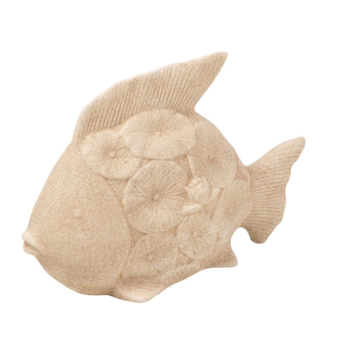 Figura Pez Ceramica Marron 34x29x11 Cm