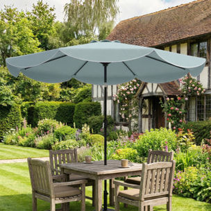 Parasol inclinable dia.265cm métal bleu