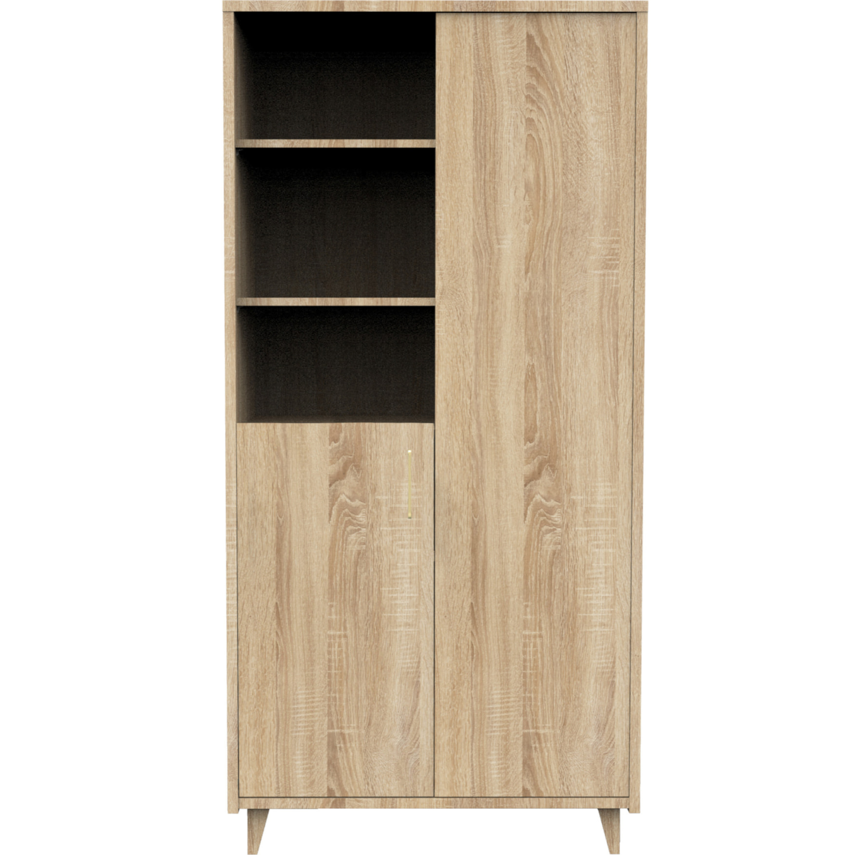 Chambre bébé complète: lit 120x60, commode à langer et armoire 1 grande porte et 1 petite porte avec niches