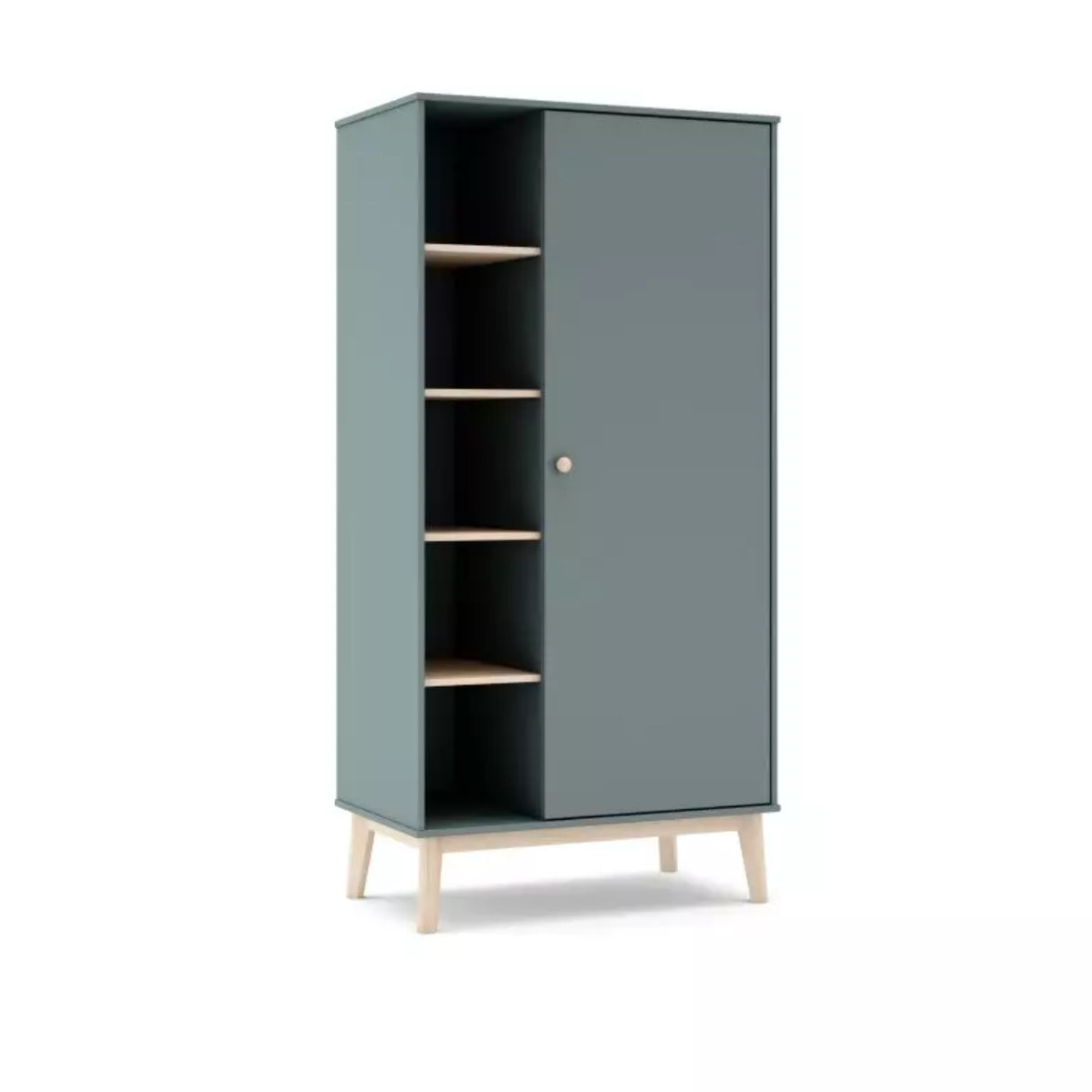Armario juvenil Misty Breeze Verde Salvia - Oak Soft