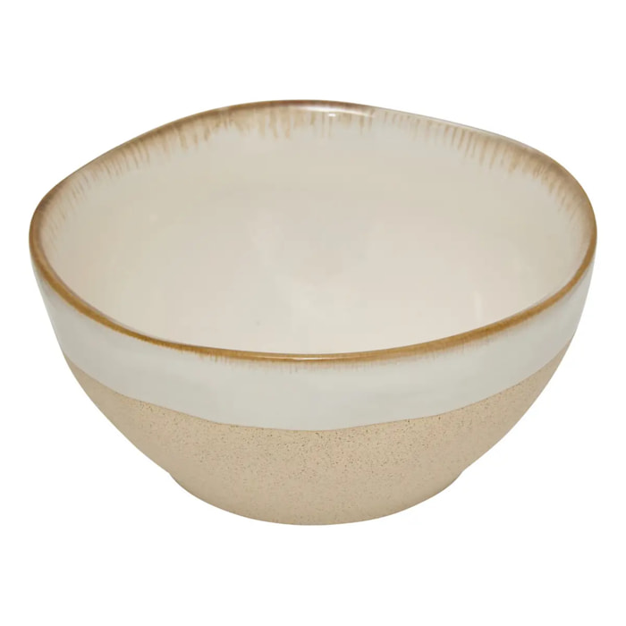 Bol Kate blanc et beige 48cl