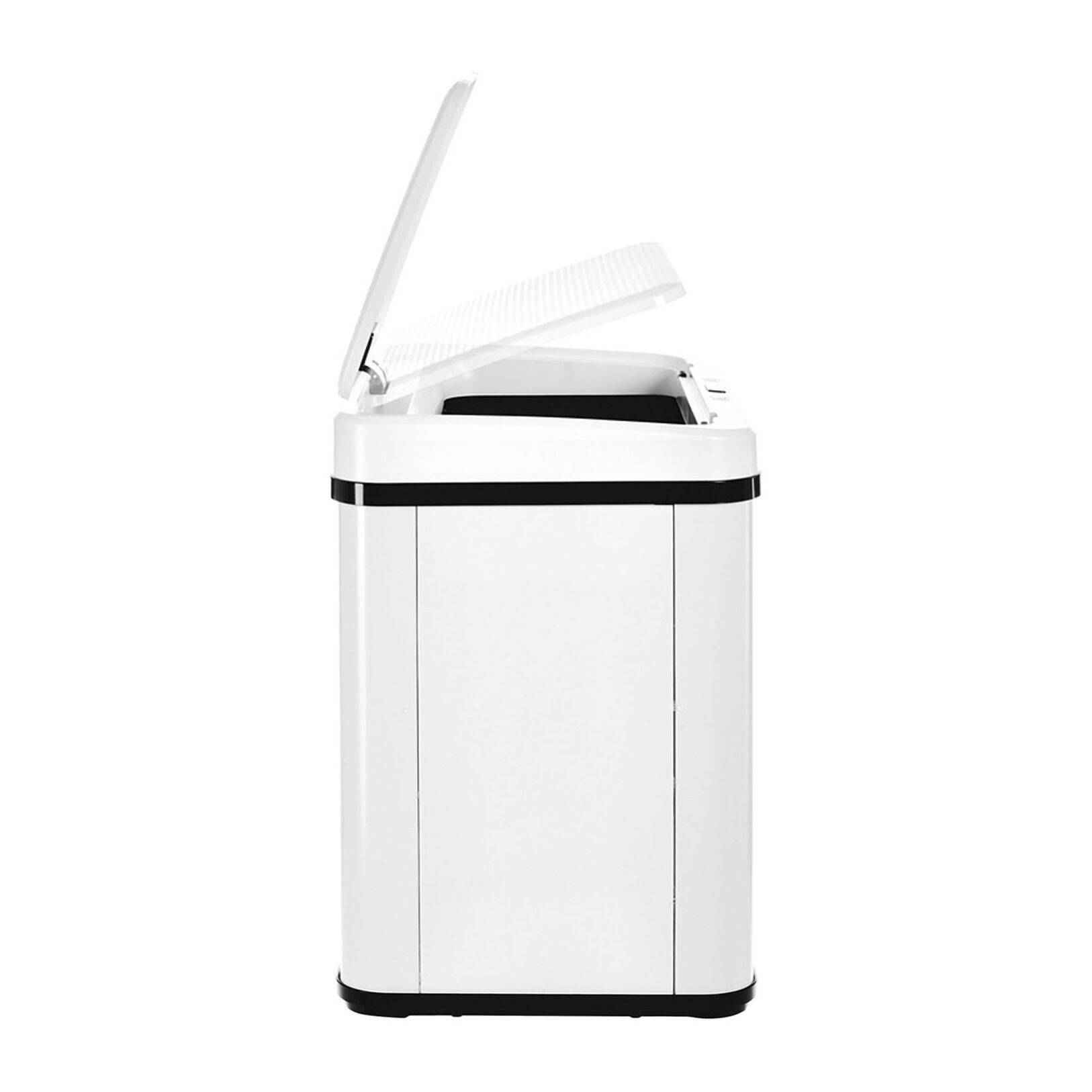 Well home - cubo de basura inteligente sin patas con apertura automática y contacto manual 30l, 35,5x26x60cm color blanco