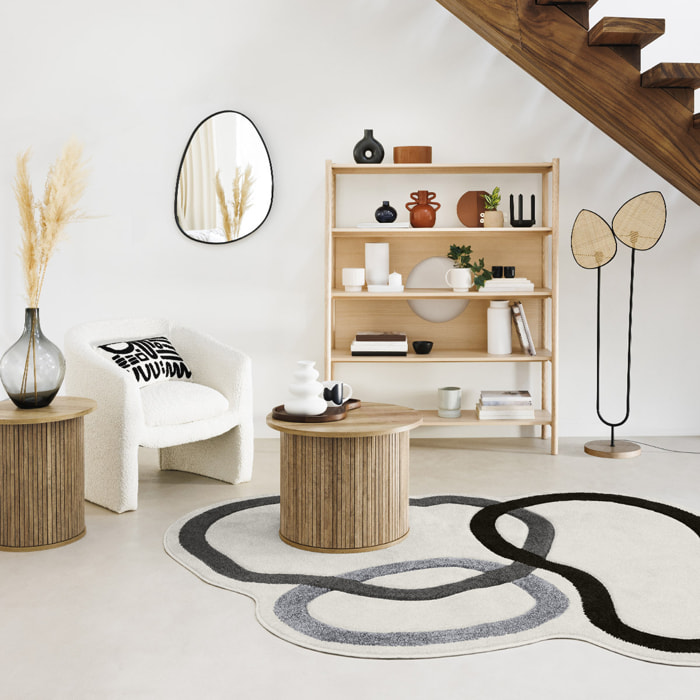 Miroir "Rosalia" métal noir 55x75cm