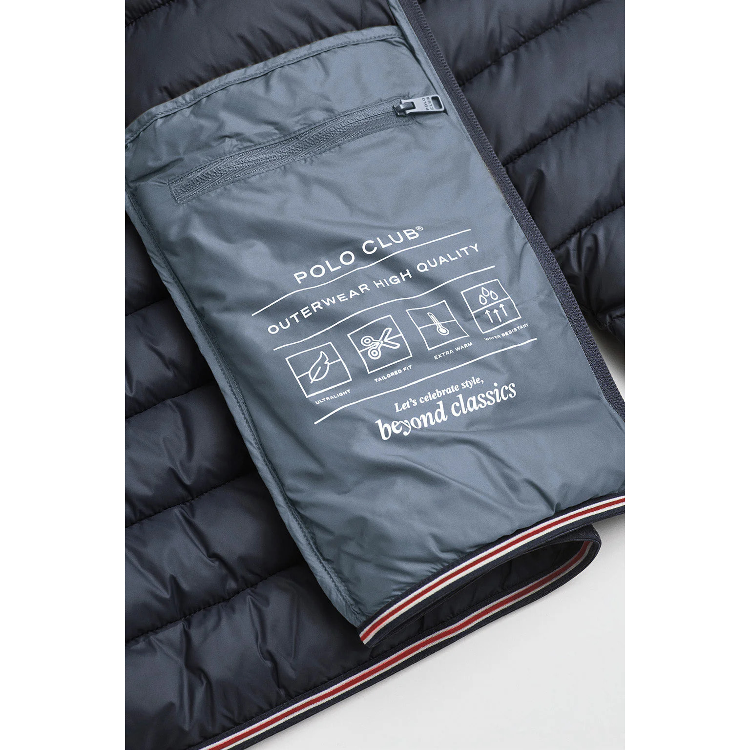 Giacca Chuck Embroidery blu marino con logo Rigby Go