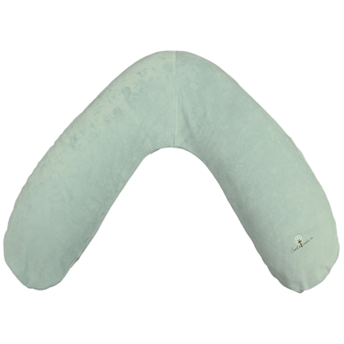 Coussin de maternité 160 cm Coton bio déhoussable-Aqua