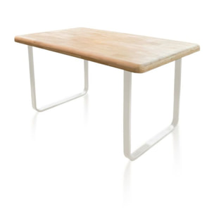 Mesa de comedor Haruna Blanco - Roble