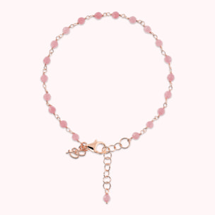 Bracciale Rosario con Pietra Naturale Quarzite Rosa