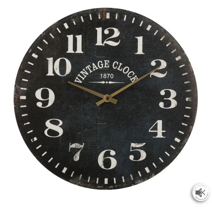 Horloge - bois - D38 cm