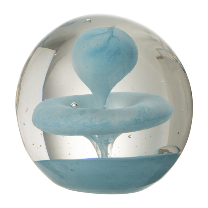 J-Line presse-papier Bulle - verre - bleu clair - small