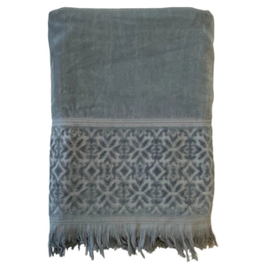 Serviette de bain L éponge velours unie - Romance Gris - 460g/m²