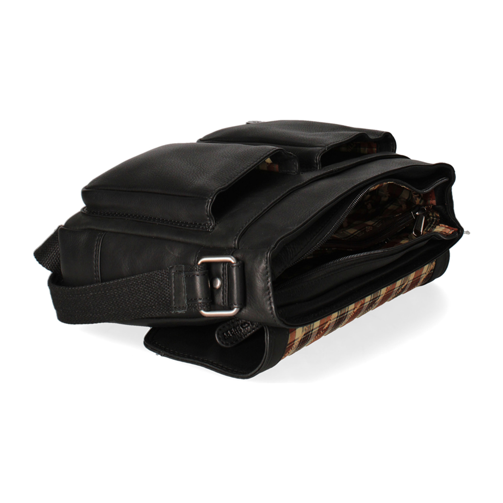 Borsa a tracolla da uomo In Vera pelle Made in Italy 24x30x10 cm