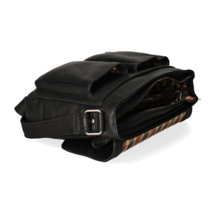 Borsa a tracolla da uomo In Vera pelle Made in Italy 24x30x10 cm