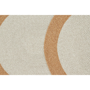 Tapis fait main effet toile de jute