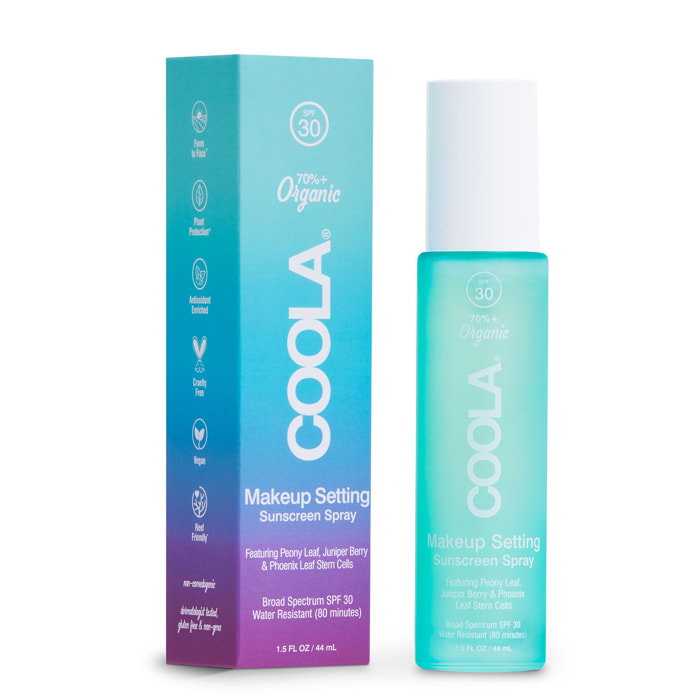 Spray Solaire Visage SPF30 - Fixateur Maquillage Thé Vert 44 ml