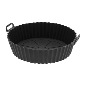 cesta de silicona para airfryer de ø20,5cm, ideal para cocinar alimentos de forma saludable