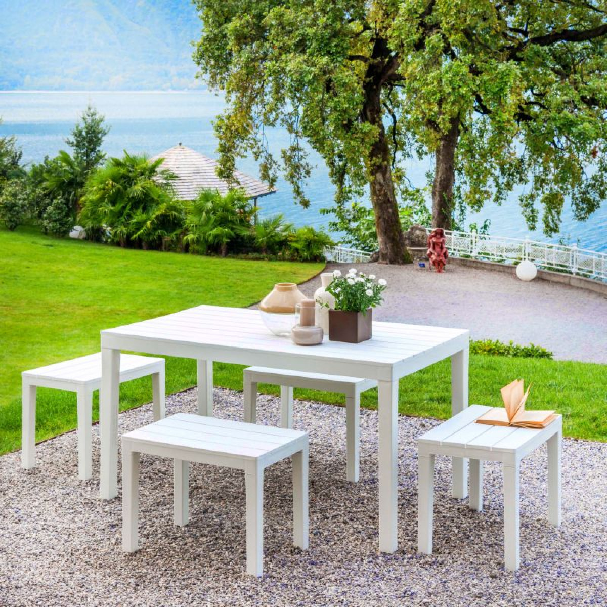 Mesa de exterior Ohana Blanco