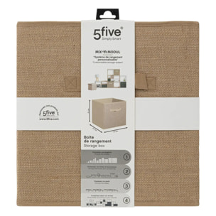 Panier toile de jute 31x31cm "Mix N' Modul"