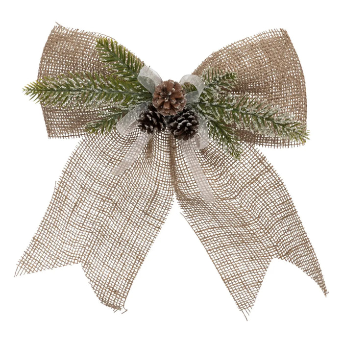 Nœud déco 33x38cm jute