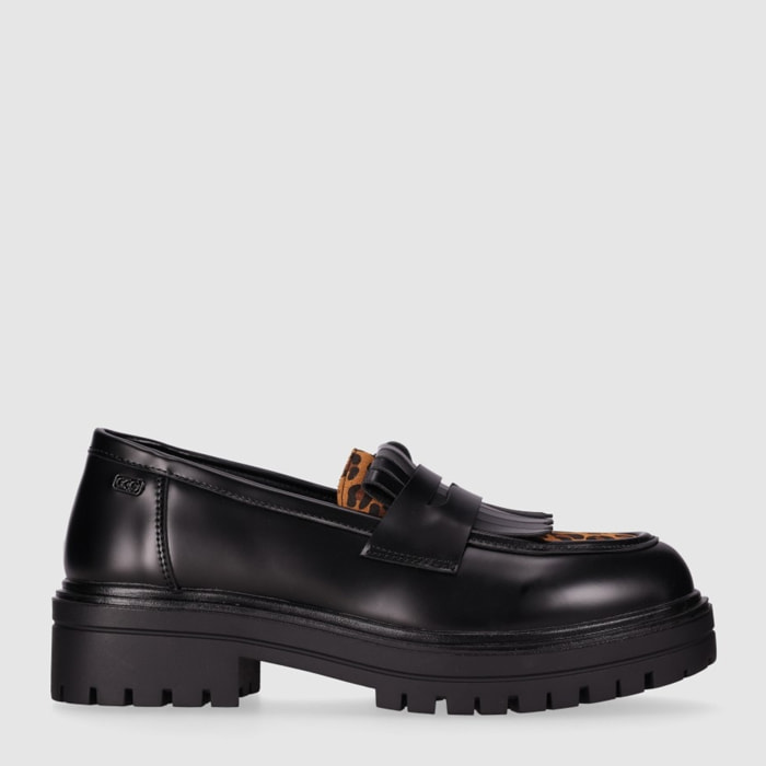 Zapatos de Piel Sintética - Leopardo - Tacón: Bajo