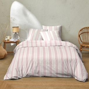 Parure housse de couette 3pcs 100% 100% coton 57 fils_rosy