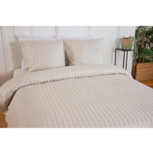 Parure housse de couette 3pcs 100% microfibre_albatre 220x240 cm