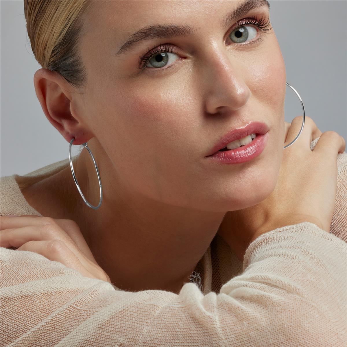 Pendientes Lux by Lux acabadoss en rodio