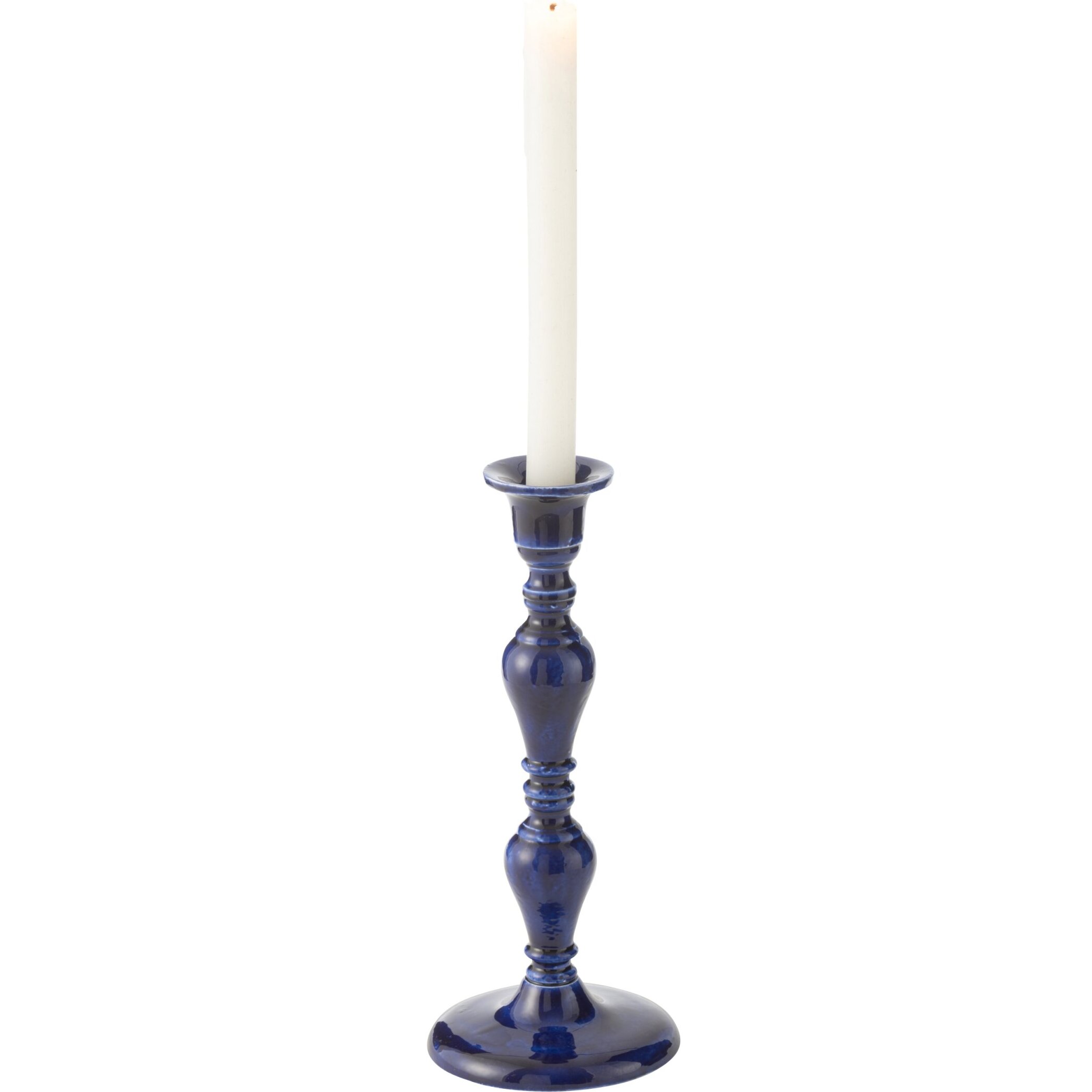 J-Line Bougeoir Pag Aluminium Bleu
