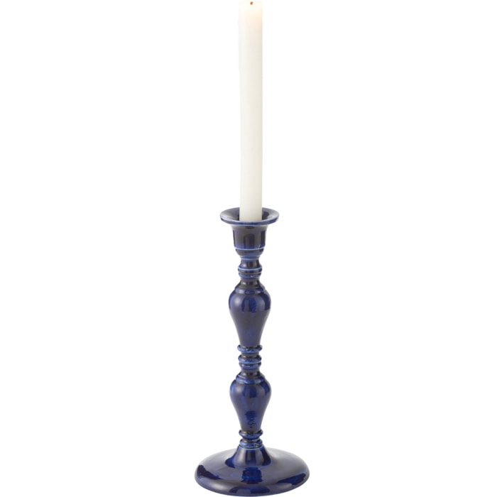 J-Line Bougeoir Pag Aluminium Bleu