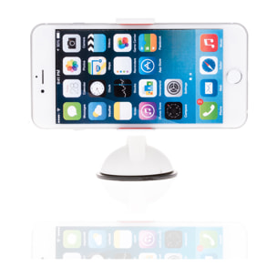 DAM Supporto da Auto a Ventosa con Morsetto Universale 10x7x12 Cm. Colore bianco