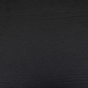 Table basse 2 niveaux "Kemi" en placage noyer & métal 118x43cm noir