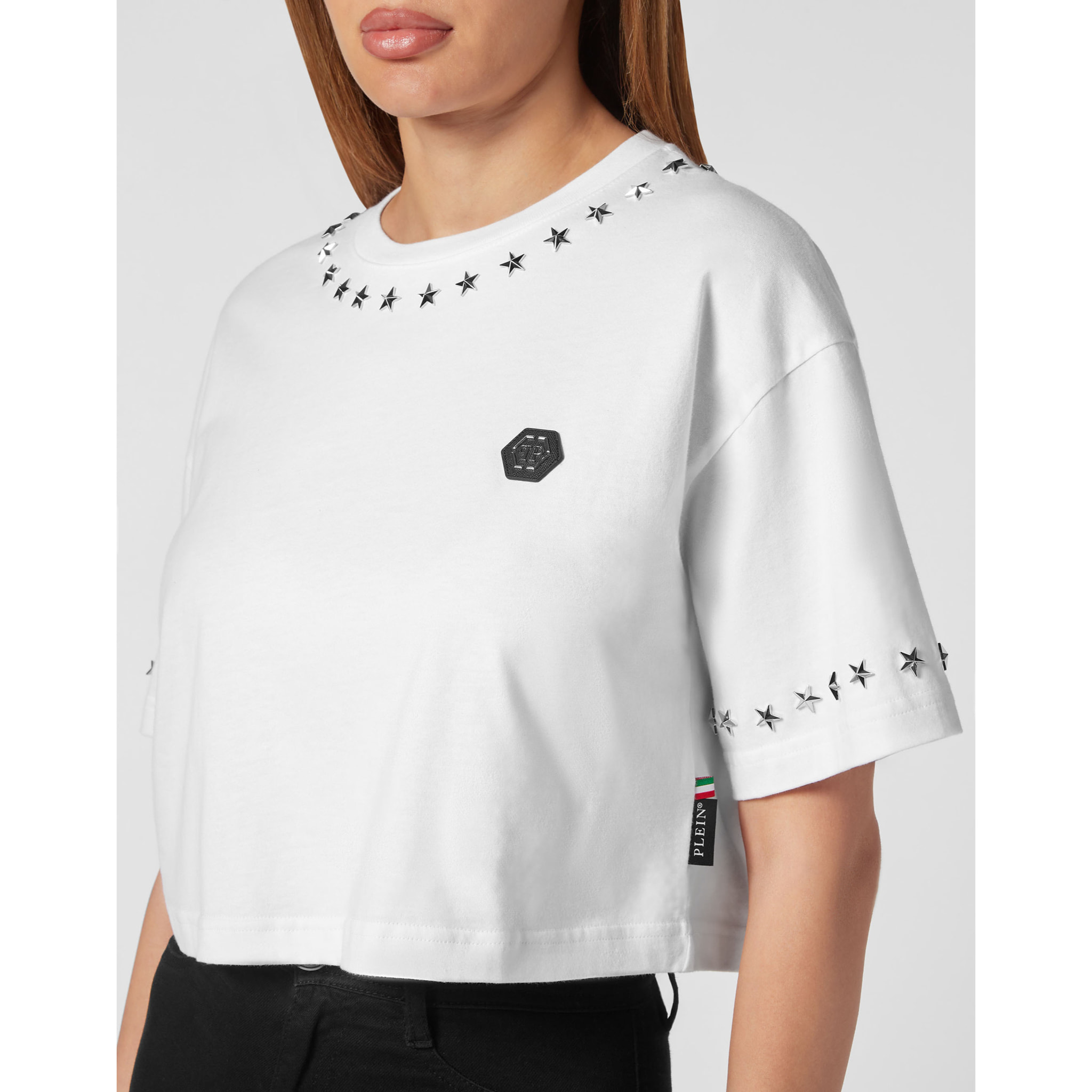 PHILIPP PLEIN T-Shirt Round Neck STARS