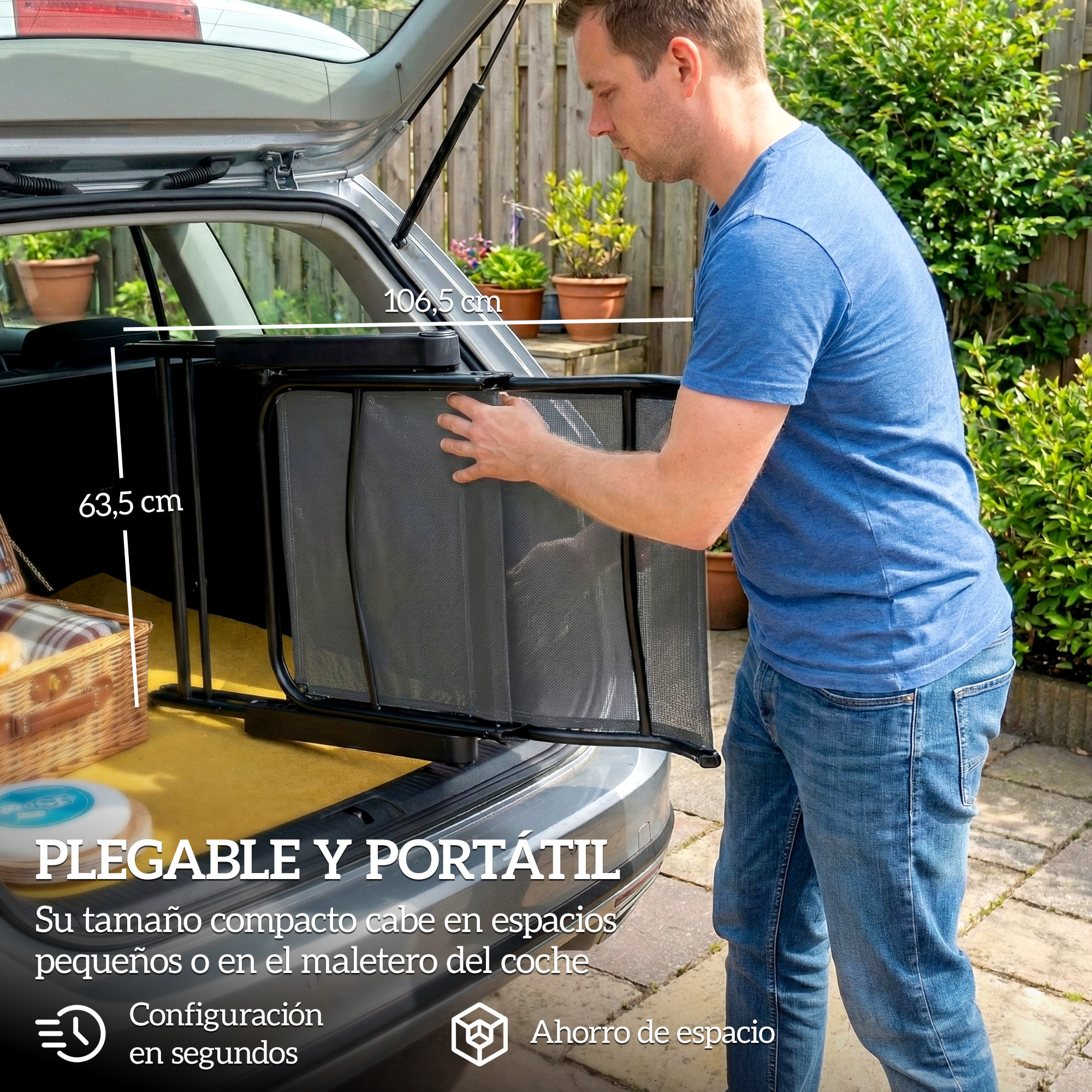 Pack de 2 Sillas Plegables Reclinables, Sillas de Jardín Exterior con Respaldo Alto Curva Ajustable en 5 Posiciones, Reposapiés Retráctil y Marco de Metal, para Patio, Playa, Gris Oscuro