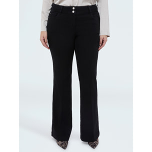 Fiorella Rubino - Jeans Flare lavado black - Negro