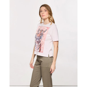 Camiseta Manga Corta Rosa Claro - Tigrali