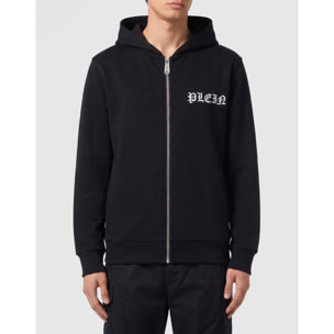 PHILIPP PLEIN Felpa con zip e cappuccio SKULL