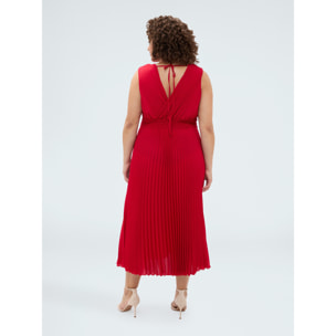 Fiorella Rubino - Vestido Dream en georgette plisado - Rojo