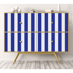 Stickers adhesivos de CERAMIKO - Rayas Navy Blue 65x100