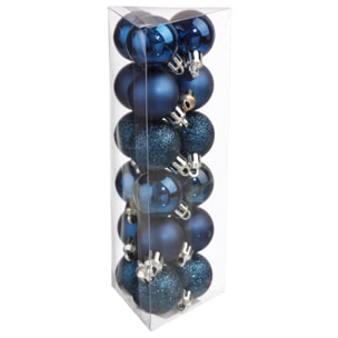 Boule de Noël 30 mm x18 Bleu Nuit