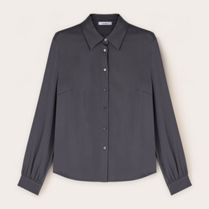 Motivi - Camisa de satén - Gris