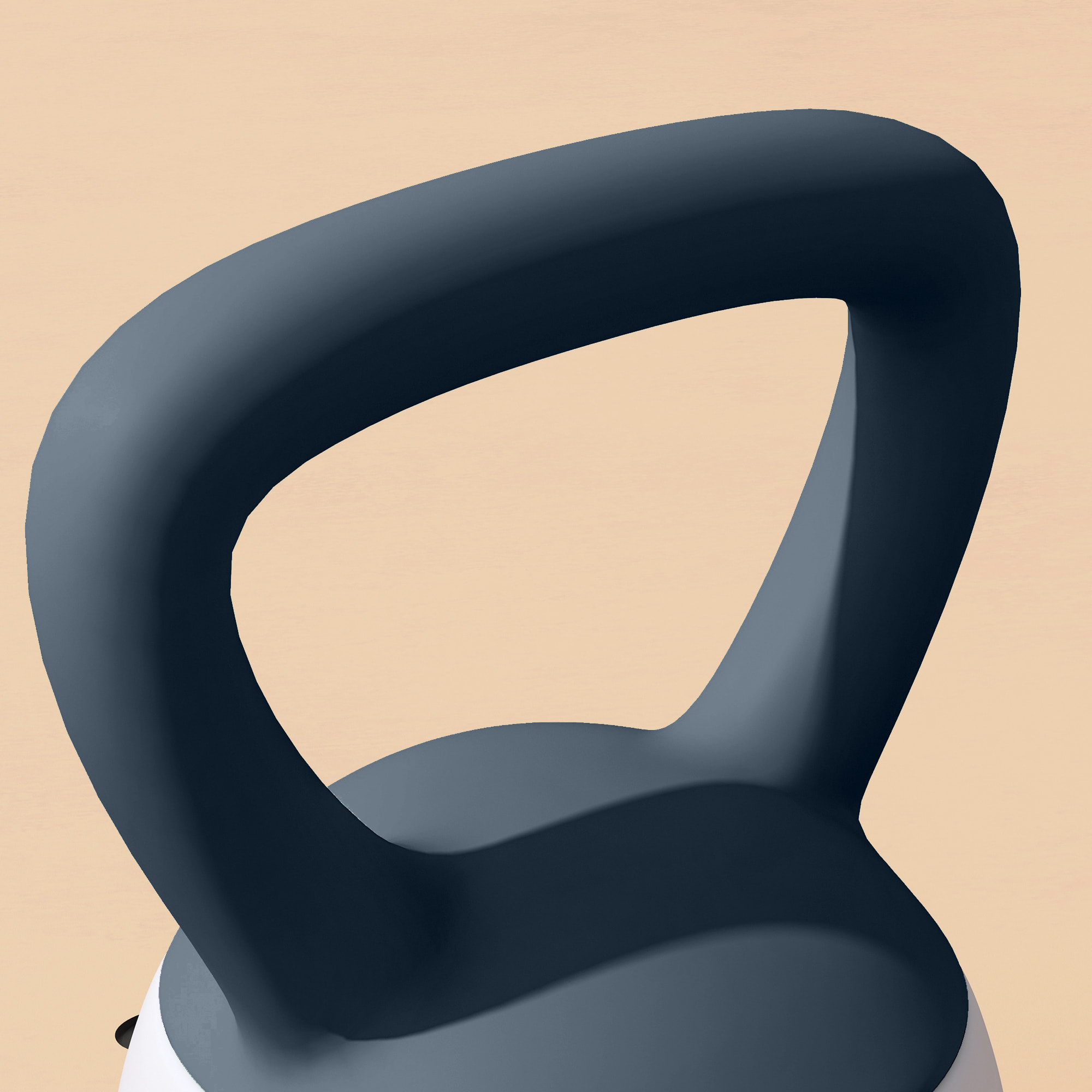 Kettlebell 6 Kg collaboration Aosom.fr x FFHandball - prise ergonomique - PVC gris jaune