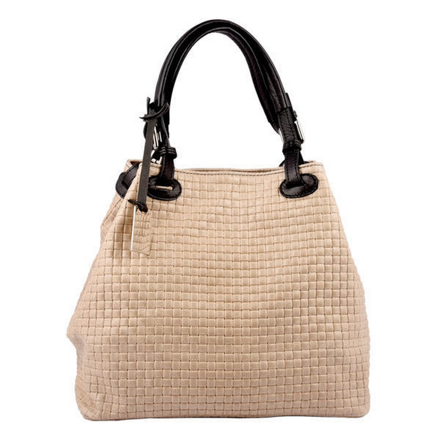 Borse Donna colore Beige-in pelle Made in Italy 31x29xx32cm