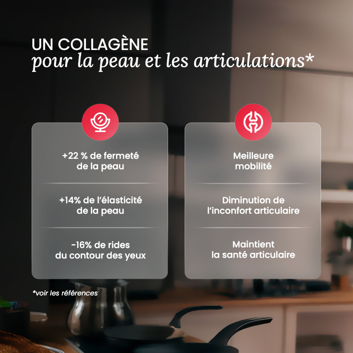 Nutri&Co Collagène Marin Type 1, 2 & 3 Peau & Articulations Goût Fruits Rouges - 180g