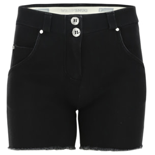 Shorts push up WR.UP® sfrangiati vita regular in denim navetta ecologico