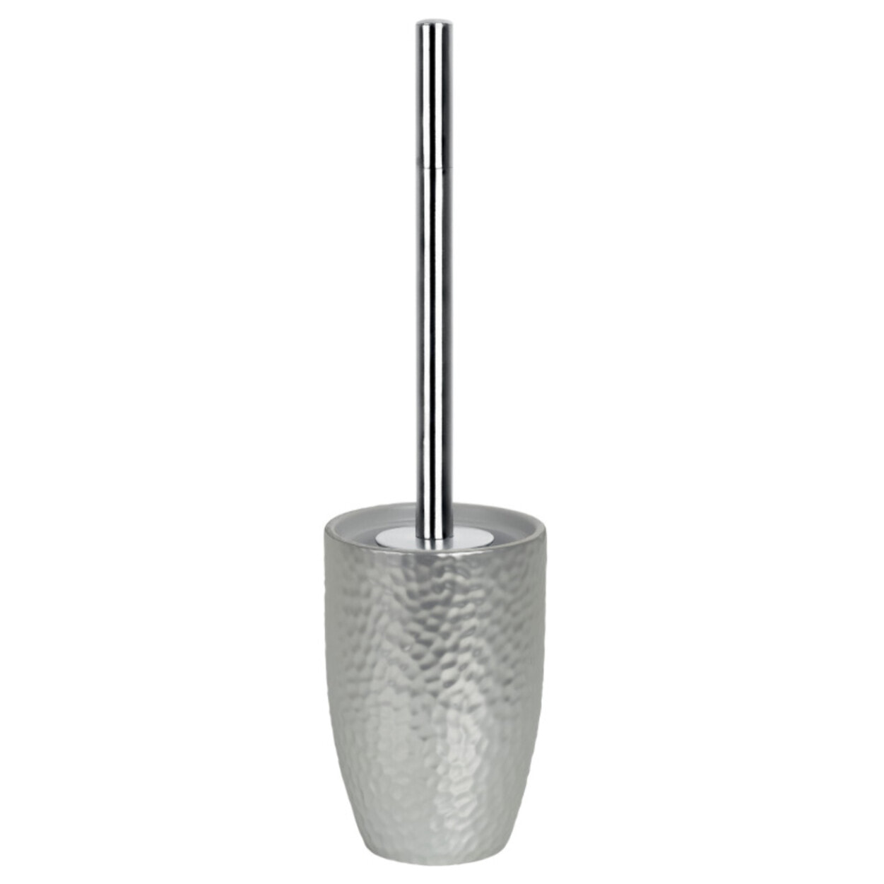 Brosse Wc avec support Céramique DARWIN HAMMERED Argenté Spirella