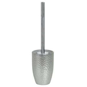 Brosse Wc avec support Céramique DARWIN HAMMERED Argenté Spirella